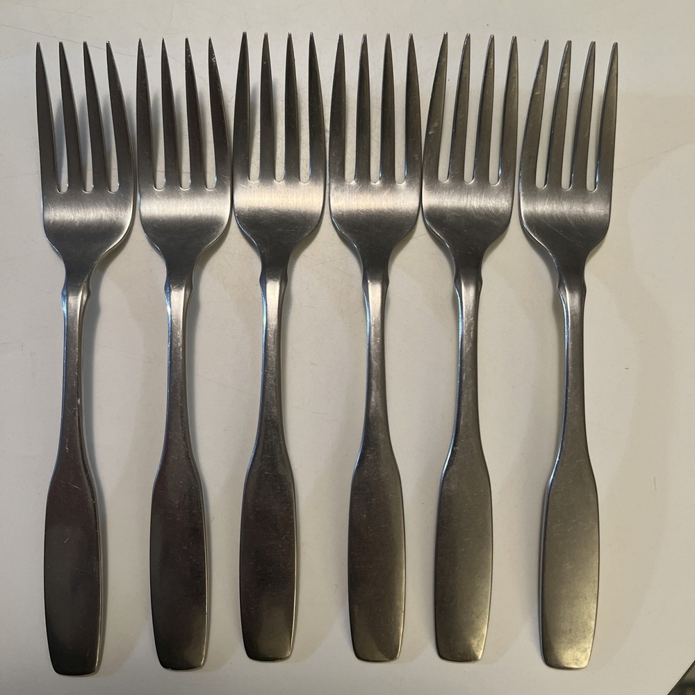 Set 6 Oneida Salad Forks 6 1/2" Paul Revere Community Stainless USA